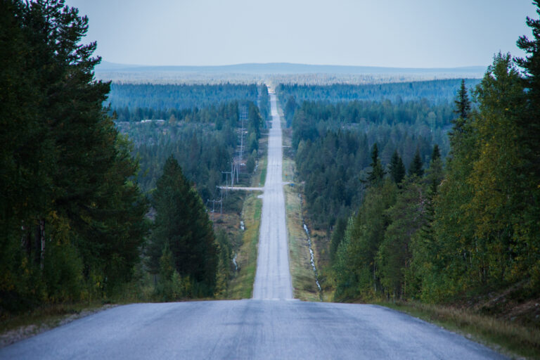 A six kilometer straight road in Finnish Lapland Actum processing Roadmap