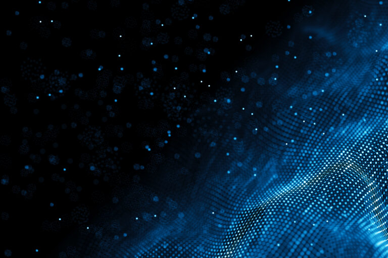 Data technology background. Abstract background. Connecting dots and lines on dark background. 3D rendering. 4k. ACH Payment Processing