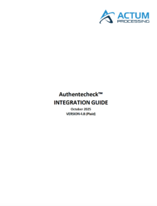 Actum Authentecheck Integration Guide (V4.8)